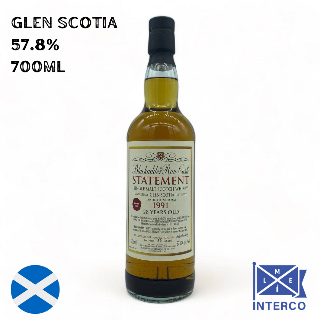 BLACKADDER Statement No 33 Glen Scotia 1991 28YO