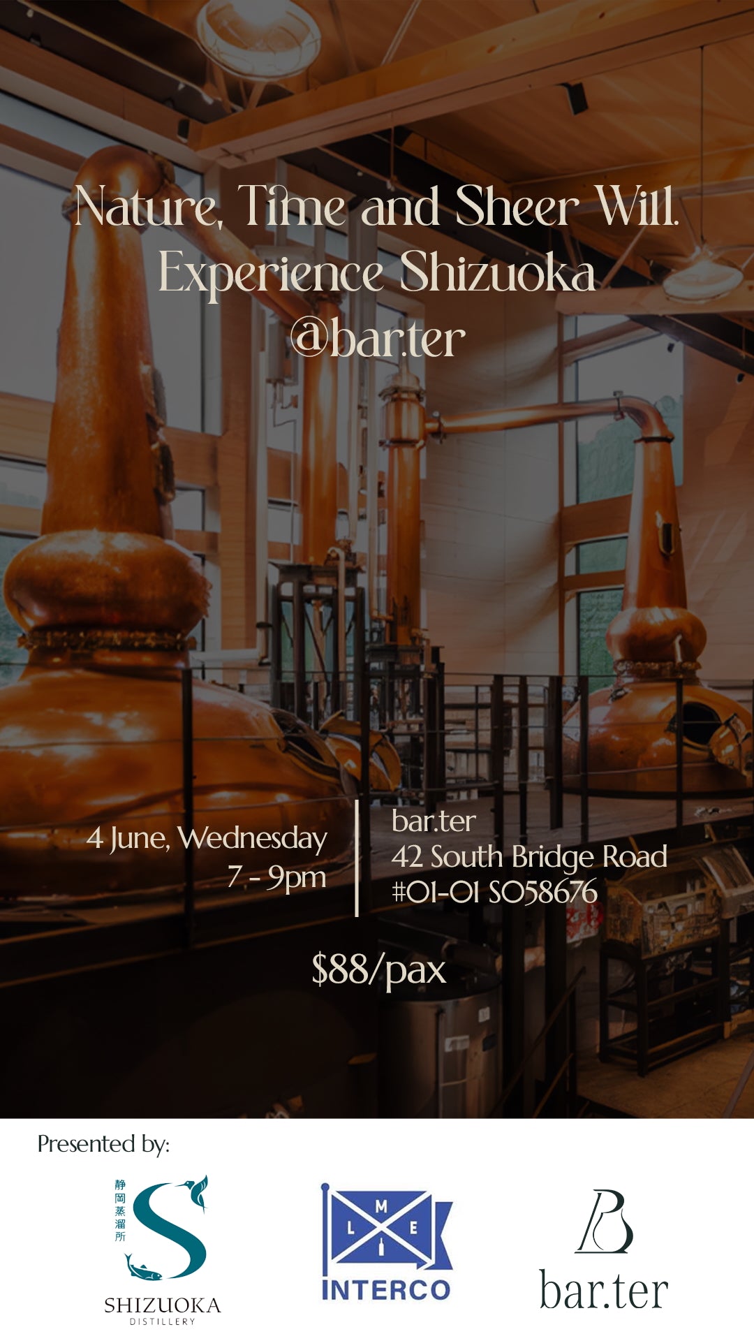 Shizuoka tasting at bar.ter/4 June (Wed)/7 - 9:00 pm