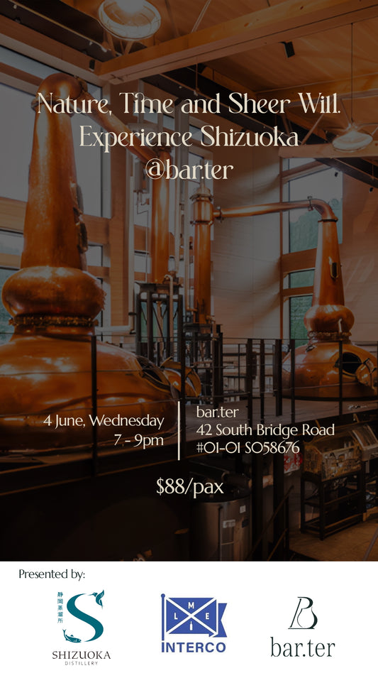 Shizuoka tasting at bar.ter/4 June (Wed)/7 - 9:00 pm