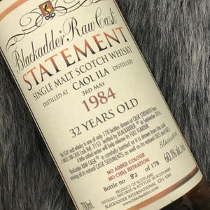 Blackadder Statement No 23 Raw Cask Caol Ila 32YO 1984