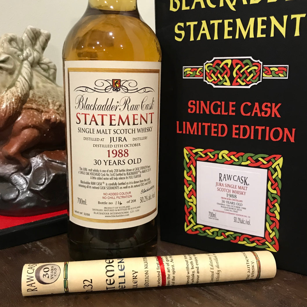 Blackadder Statement No 32 Raw Cask Jura 30YO 1988